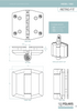 Polaris 155 Glass to Glass Retrofit Soft Close Hinge - Satin Stainless