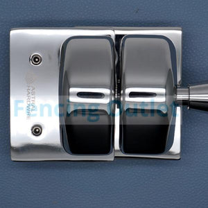 Glass gate latches and hinges